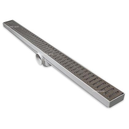 Imagem de Ralo Linear Inox 304 Palito 5x70 Sifonado 40mm ou Saída Baixa coletor Branco