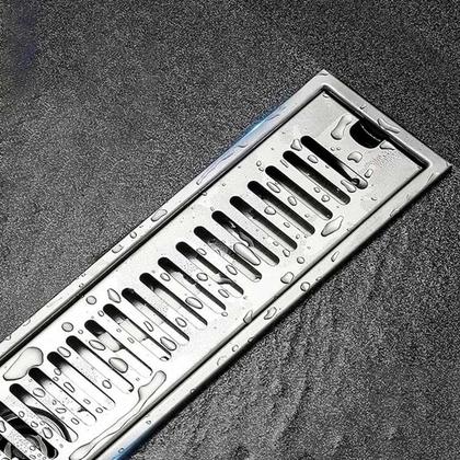 Imagem de Ralo Linear Inox 40cm Banheiro Area Externa Anti Odor Anti Inseto Lavabo Piscina Quintal Higienico Seguro Resistente