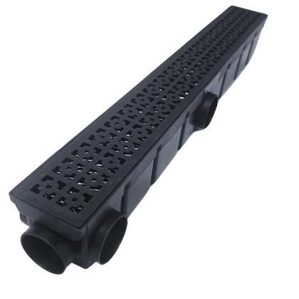 Imagem de Ralo Linear Multi Saídas 6x50 Plástico Preto Dubai e Tela