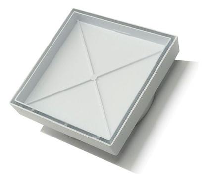 Imagem de Ralo Oculto 15x15 Seca Piso Porcelanato Plástico Branco