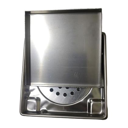 Imagem de Ralo Oculto Invisivel 15X15 Inox Anti Odor Kit 15 Uni Box Banheiro Lavanderia Cozinha Banho Lavabo Discreto Varanda Higienico