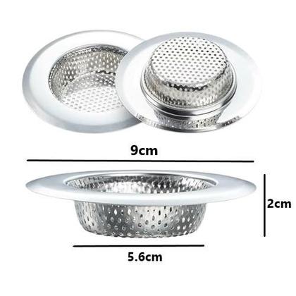 Imagem de Ralo Para Pia Inox Grande Com Borda Para Cozinha Tanques 9cm