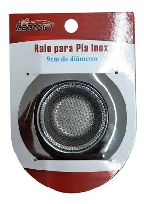 Imagem de Ralo Pequeno Para Pia Com Borda Em Inox Ø9cm Megagift