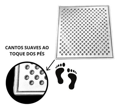 Imagem de Ralo Perfurado Aluminio 30x30 Com Suporte