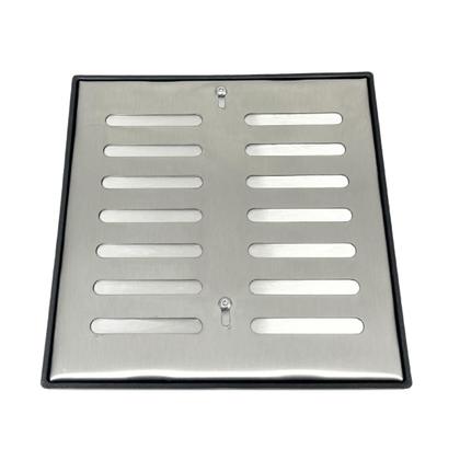 Imagem de Ralo Sifonado 20x20 Inox Abre Fecha Coletor Saída Baixa 100mm Anti Mau Cheiro