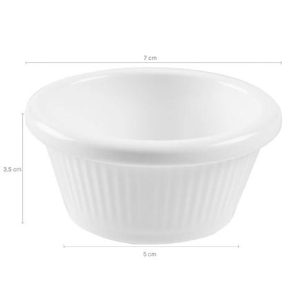 Imagem de Ramekin Canelado Haus Refratário De Melamina 50ml Branco