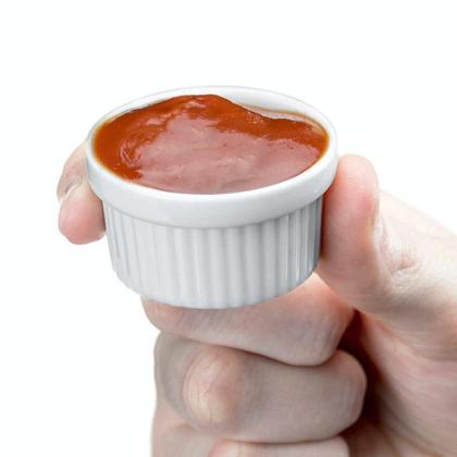 Imagem de Ramekin Ramequim Gourmet 40ml Cerâmica Canelado - Caulim