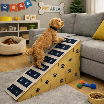 Imagem de Rampa Escada Pet Em Mdf 40 Cm para Sofá Cama animais pequenos