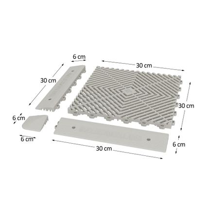 Imagem de Rampa femea fixação/acabamento deck/piso modular branco
