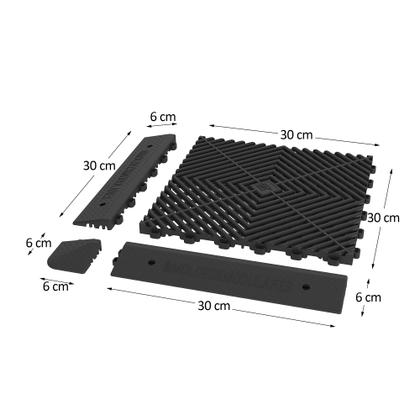 Imagem de Rampa femea fixação/acabamento deck/piso modular preto