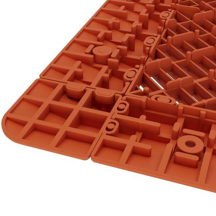 Imagem de Rampa macho fixação/acabamento deck/piso modular vermelho