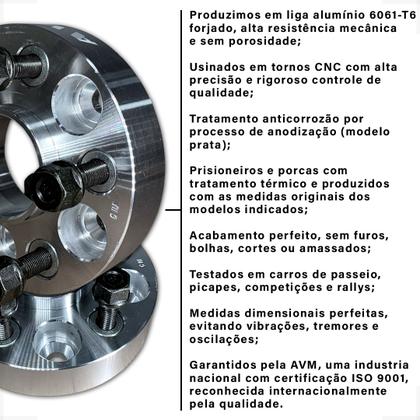 Imagem de Rampage Kit Lift Espaçador Alargador Roda Elevar 2' Pol Aço