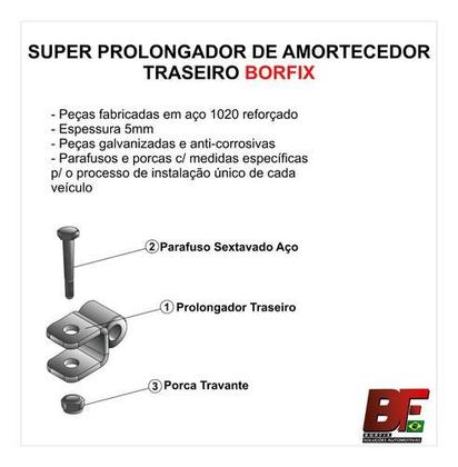 Imagem de Ranger 2012/... Kit Lift Diant 2,5cm traseiro 4cm+Prol Amort