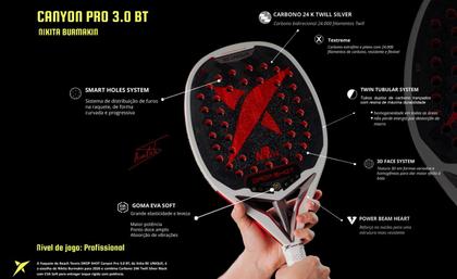 Imagem de Raquete Beach Tennis Drop Shot Canyon Pro 3.0