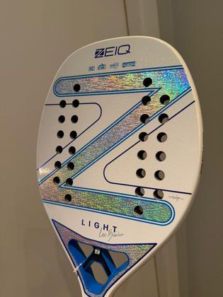 Imagem de Raquete Beach Tennis Zeiq New Light Leo Branco com Tratamento