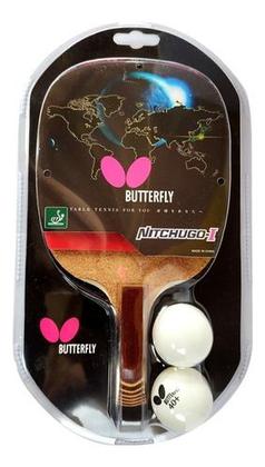 Imagem de Raquete Butterfly Caneta Japonesa + 2 Bolas Nitchugo-i