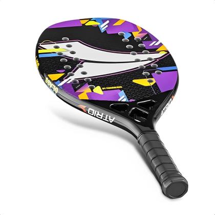 Imagem de Raquete de Beach Tennis Fiberglass Empunhadura emborrachada 28 furos Equilíbrio médio Atrio - ES416