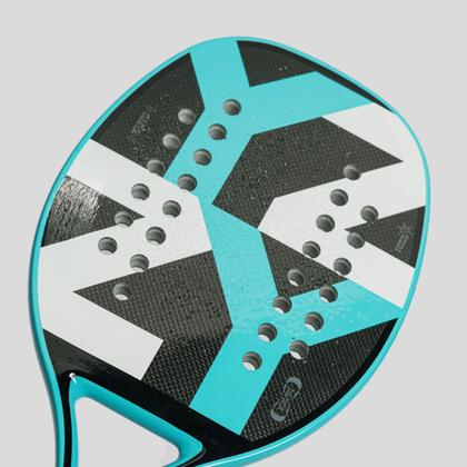 Raquete de Beach Tennis Yzzy 048 Blue Carbono 3 k - Raquete de