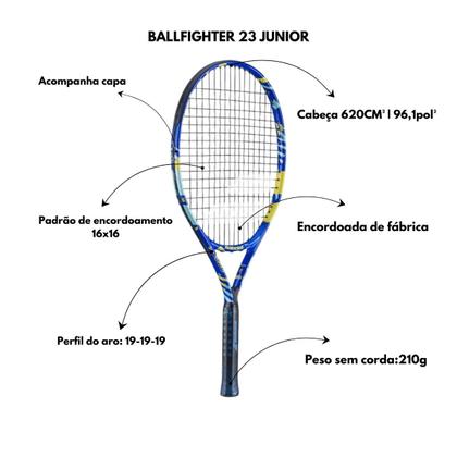 Imagem de Raquete de Tênis Babolat Ballfighter Junior 23 Azul