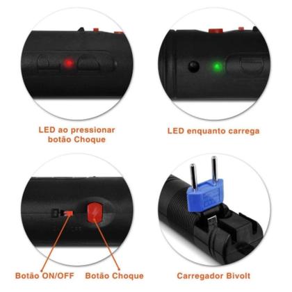 Imagem de Raquete Elétrica Mata Mosquito Bivolt Dengue E PernIlongo