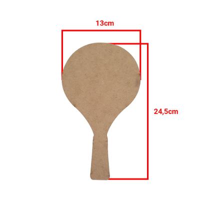Imagem de Raquete para Tênis de Mesa Recortado a Laser 24,5x13 Mdf Madeira