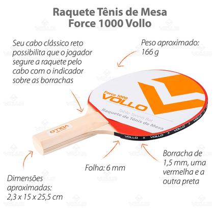 Imagem de Raquete Tênis de Mesa Force 1000 Vollo