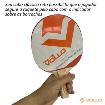 Imagem de Raquete Tenis de Mesa Ping Pong Emborrachada Force 100 Vollo