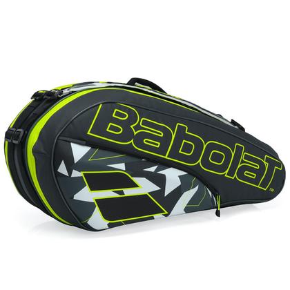 Imagem de Raqueteira Babolat Pure Aero RH X6 Preta Cinza e Amarela