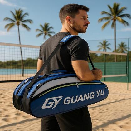 Imagem de Raqueteira bolsa dupla profissional mochila tenista raquetes tenis