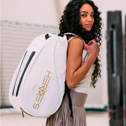 Imagem de Raqueteira De Beach Tennis Heroes Thunder Atlas 2025 Branca