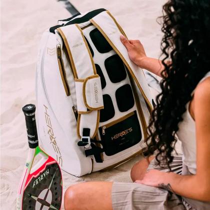 Imagem de Raqueteira De Beach Tennis Heroes Thunder Atlas 2025 Branca