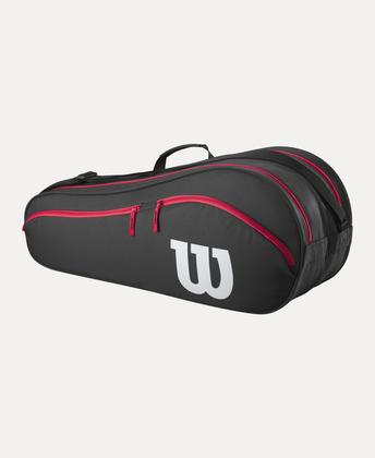Imagem de Raqueteira Wilson Advantage 3 Pack / Preto e Vermelho