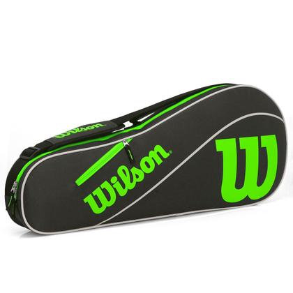 Imagem de Raqueteira Wilson Advantage 3PK Triple Preto e Verde