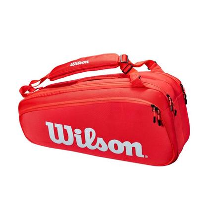 Imagem de Raqueteira Wilson Super Tour 6 PK Vermelha 2025