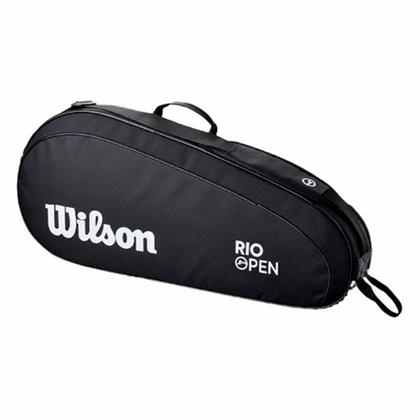 Imagem de Raqueteira Wilson Team X3 Rio Open 2026 Preto 3 Raquetes