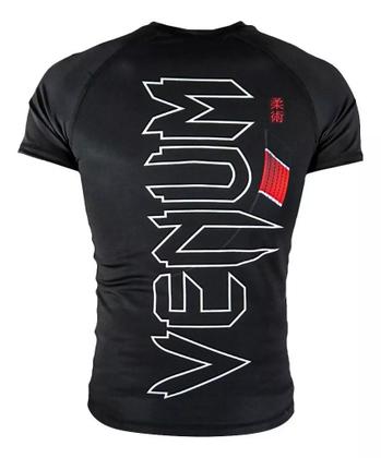 Imagem de Rash Guard Compressão Jiu Jitsu Muay Thai Mma Venum Black Belt Dark (MC)