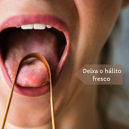 Imagem de Raspador de Língua NO2PROBLEMS Aço Inoxidável Anatômico Resistente Saúde Higiene Bucal Uso Prolongado Cor Cobre