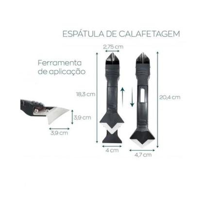 Imagem de Raspador de silicone removedor calafetagem espátula e aplicador de rejunte