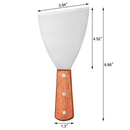 Imagem de Raspador para Parrilla New Star Foodservice con Mango de Madera 10x22 cm