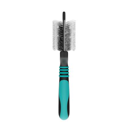 Imagem de Rasqueadeira Flexível Pinos Longos Macio Azul Propetz Pet Cães Gatos Original