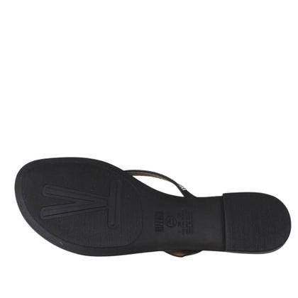 Imagem de Rasteira Feminina Casual Tiras em Strass Vizzano 6371.100 - Preto - 38