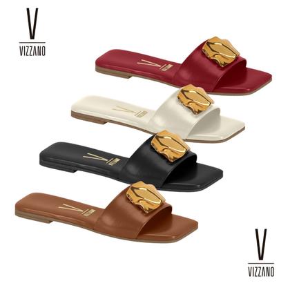 Imagem de Rasteira Feminina Tamanco Vizzano Detalhe Metal Ref: 6553.100