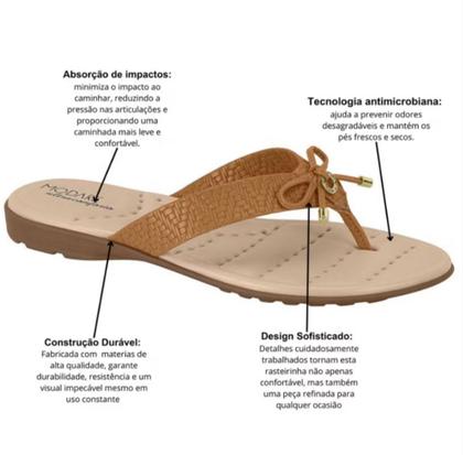 Imagem de Rasteira Modare Ultraconforto Com Laço Feminina 7053-138 - MODARE ULTRA CONFORTO