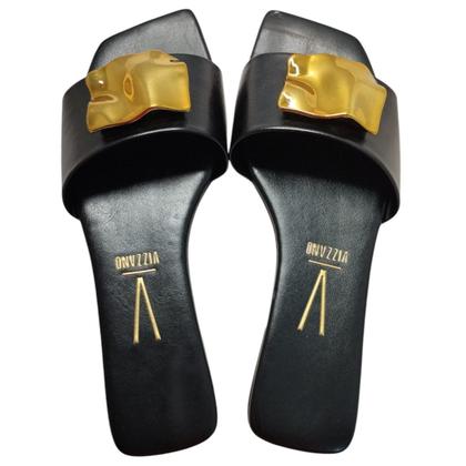 Imagem de Rasteira Slide Feminina Vizzano Detalhe Dourado 6553.100