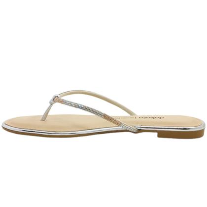 Imagem de Rasteirinha Dedo Feminina Casual Dia a Dia Passeio Trabalho com Strass Conforto Dakota Y7564