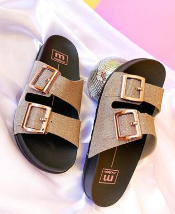 Imagem de Rasteirinha Feminina Chinelo Com Glitter Moleca Tratorada