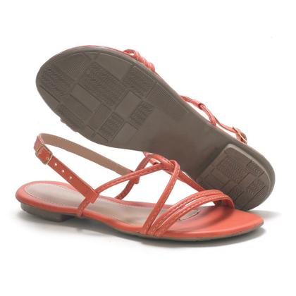 Imagem de Rasteirinha Feminina Sandália Tiras Moda Verão Atemporal Bico Redondo Com Fivela JCL STORE