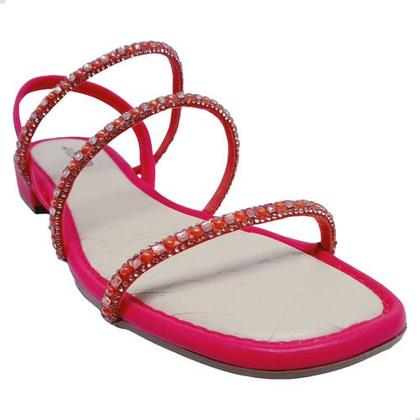 Imagem de Rasteirinha mississipi pedrarias palmilha macia conforto 