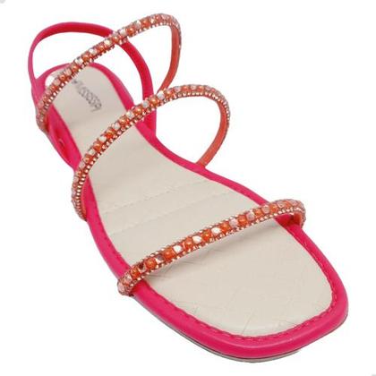 Imagem de Rasteirinha mississipi pedrarias palmilha macia conforto 