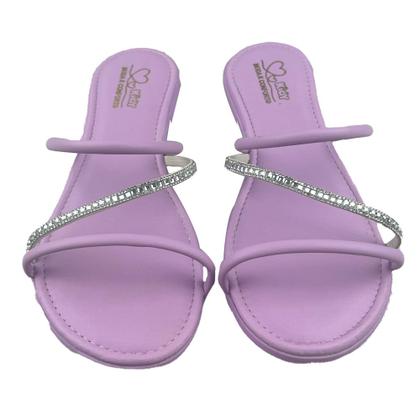 Imagem de Rasteirinha Sandália Flat Ibiza Menina Com Brilho Strass